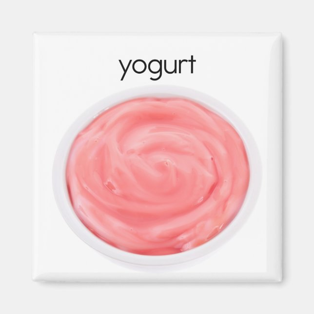 Yogurt-kylskåp, magnet (Framsidan)