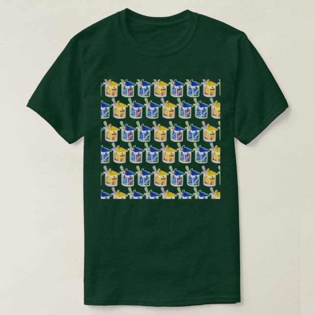 Yogurt Mönster T Shirt (Design framsida)