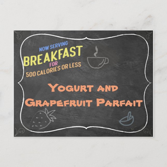 Yogurt- och Grapefruit Parfait Recipe-kort Vykort (Framsida)