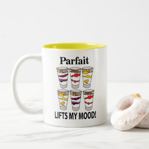Yogurt Parfait Kall Sweet Fruit Dessert Två-Tonad Mugg