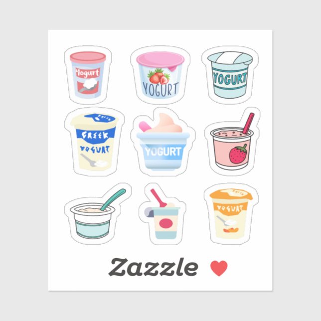 Yogurt Stickers Klistermärken (Ark)