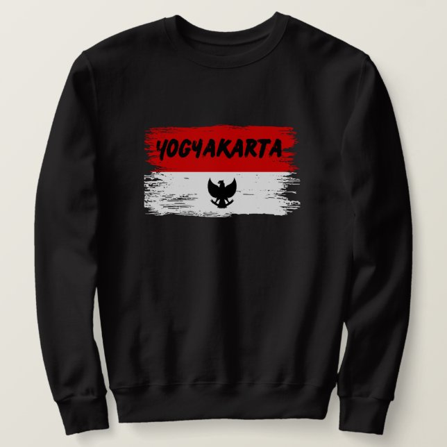 Yogyakarta Indonesien Lång Ärmad Tröja (Design framsida)