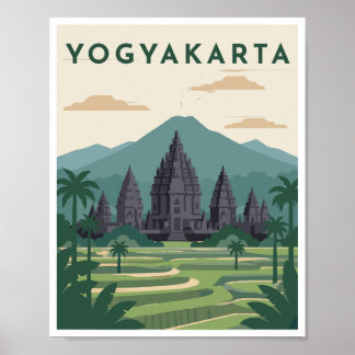 Yogyakarta Indonesien Resa Poster