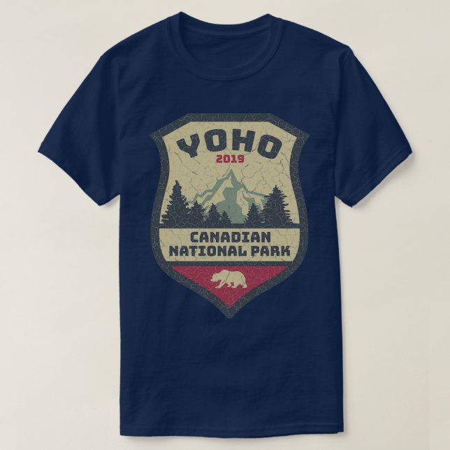 Yoho Canadian National Park Souvenir Vintage T Shirt (Design framsida)