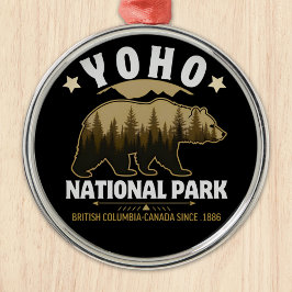 Yoho National Park Bear – British Columbia Julgransprydnad Metall