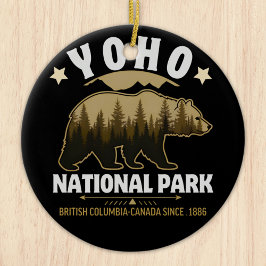 Yoho National Park Bear Design – British Columbia Julgransprydnad Keramik