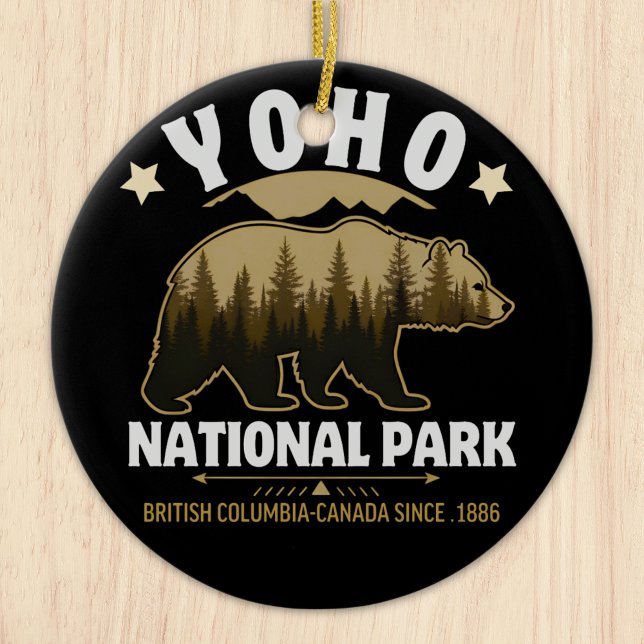 Yoho National Park Bear Design – British Columbia  Julgransprydnad Keramik (Skapare uppladdad)