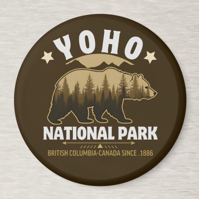 Yoho National Park Canada – Bear & Forest Landscap Magnet (Skapare uppladdad)