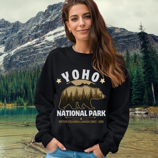 Yoho National Park Canada – Bear & Forest Landscap T Shirt (Skapare uppladdad)