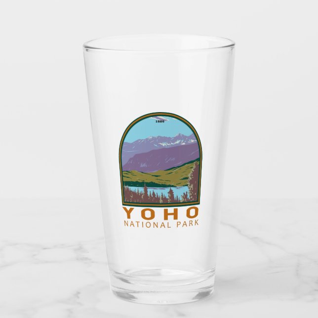 Yoho National Park Canada Travel Art Vintage Glaskopp (Framsida)