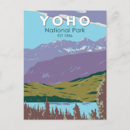 Yoho National Park Canada Travel Art Vintage Vykort