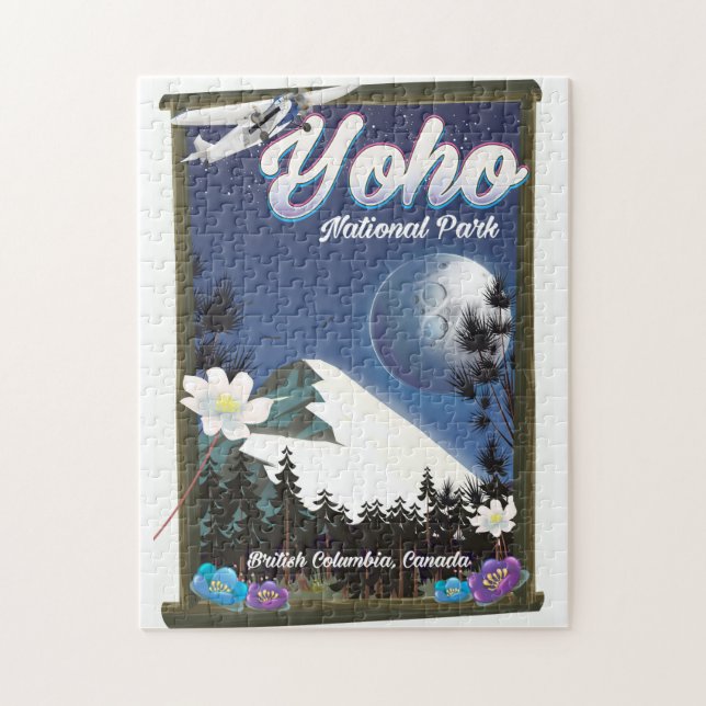 Yoho National Park Kanada Vintage reseaffisch Pussel (Vertikal)