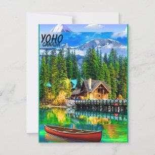 Yoho National Park Travel Poster, Yoho Canada Post Vykort