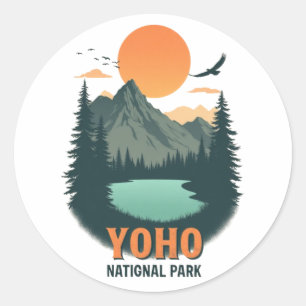 Yoho National Park Vintage Runt Klistermärke