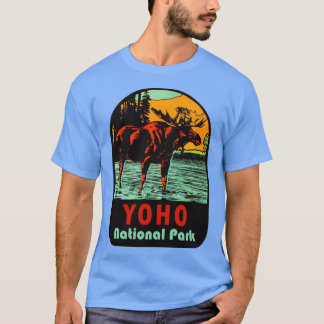 Yoho nationalpark BC Moose Vintage resor Decal T Shirt