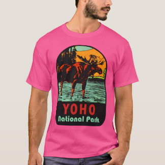 Yoho nationalpark Bc Moose Vintage resor Decal T Shirt