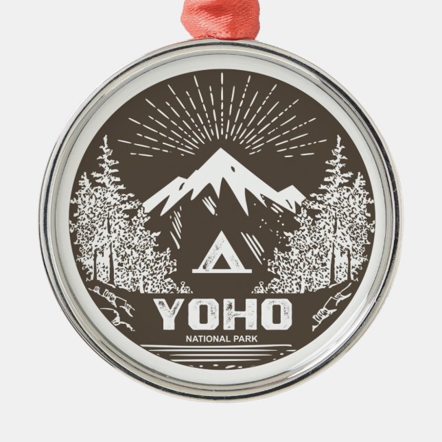 Yoho nationalpark julgransprydnad metall (Framsidan)