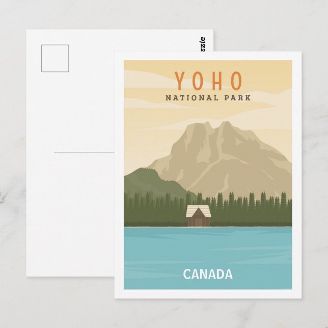 Yoho nationalpark Travel Ställe Illustration Vykort (Fram/baksida)