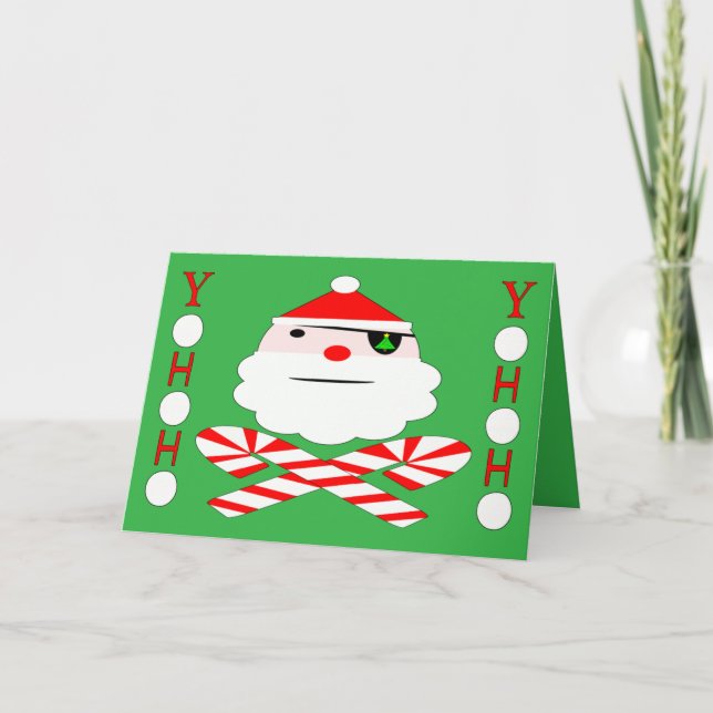 yohoho Santa pirat Helgkort (Framsida)