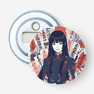 Yokai and protective talismans depicted in a Japan Flasköppnare