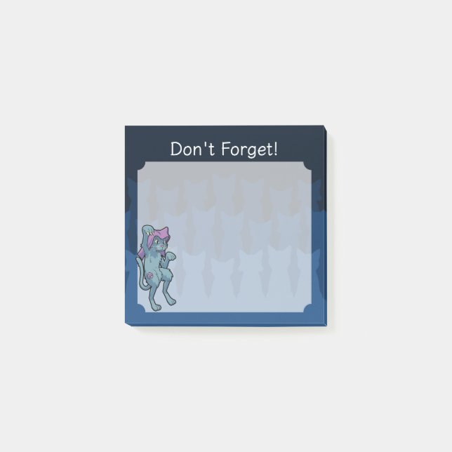 Yokai Bakeneko- Dancing Cat Post-it Block (Framsida)