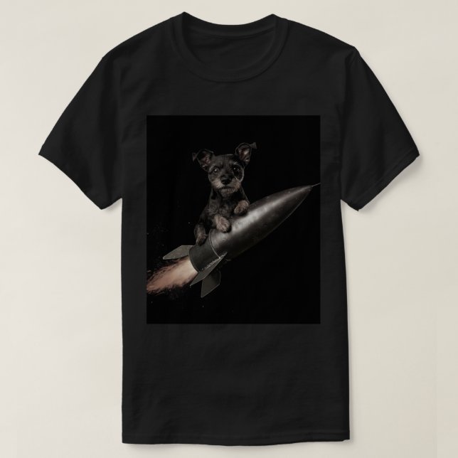 Yokai den gotiska hund på en Rocket T-Shirt (Design framsida)