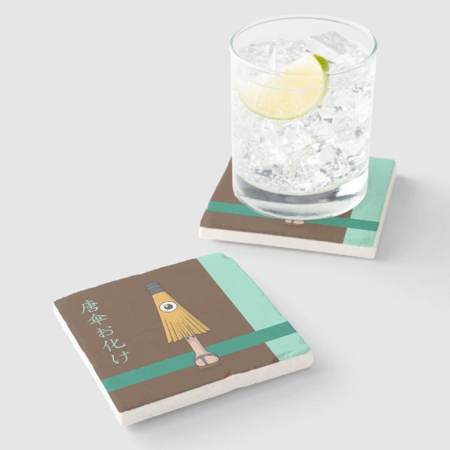 Yokai Karakasa-obake (Umbrella Ghost) Stenunderlägg (Sidan)