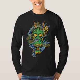 Yokai Mighty Grönt Dragon Spirit T Shirt