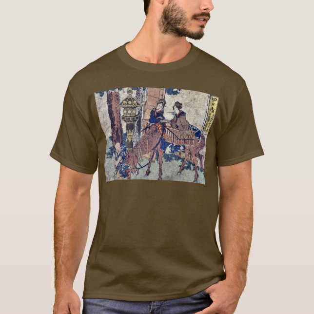 Yokkaichi vid Katsushika, Hokusai Ukiyoe Tee Shirt (Framsida)