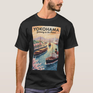 Yokohama Japan Illustration Resa Konst Vintage T Shirt