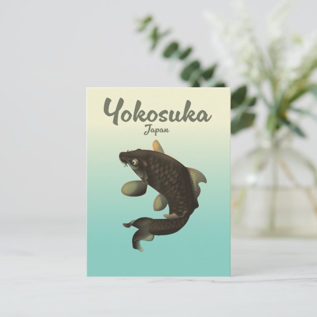 Yokosuka Japan reseaffisch Inbjudan Vykort (Stående Fram)