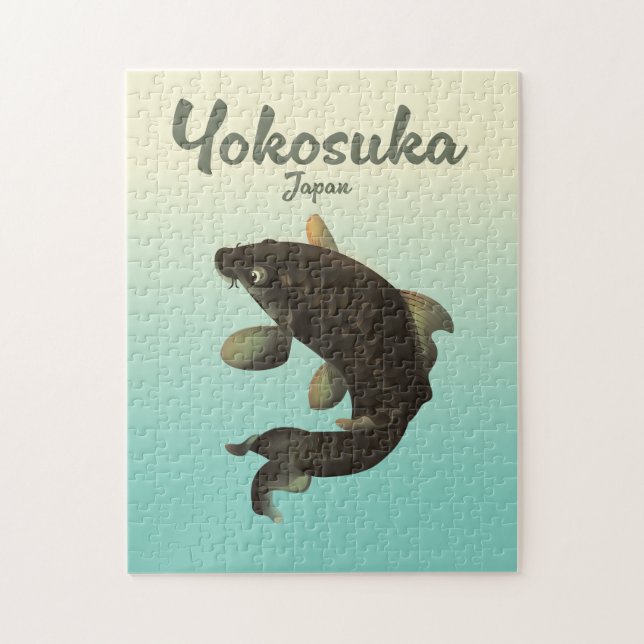 Yokosuka Japan reseaffisch Pussel (Vertikal)