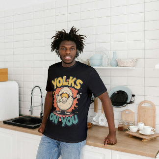 Yolks on You Funny Egg Pun Retro Design T Shirt