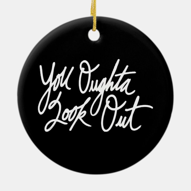 YOLO av kärlek mig Julgransprydnad Keramik (Baksidan)