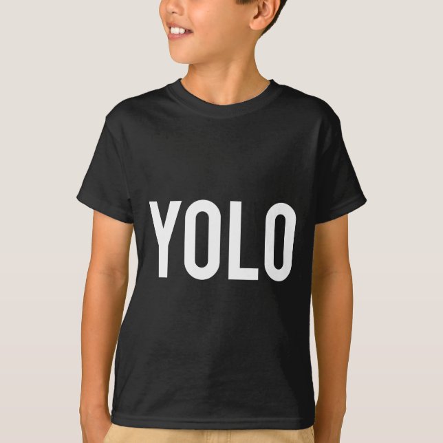 Yolo - Cool New Hip Hop Rap Funny Gift Tee  (Framsida)