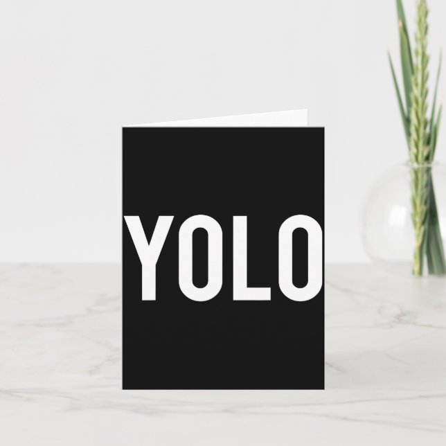 Yolo - Cool New Hip Hop Rap Funny Gift Tee  Kort (Framsida)