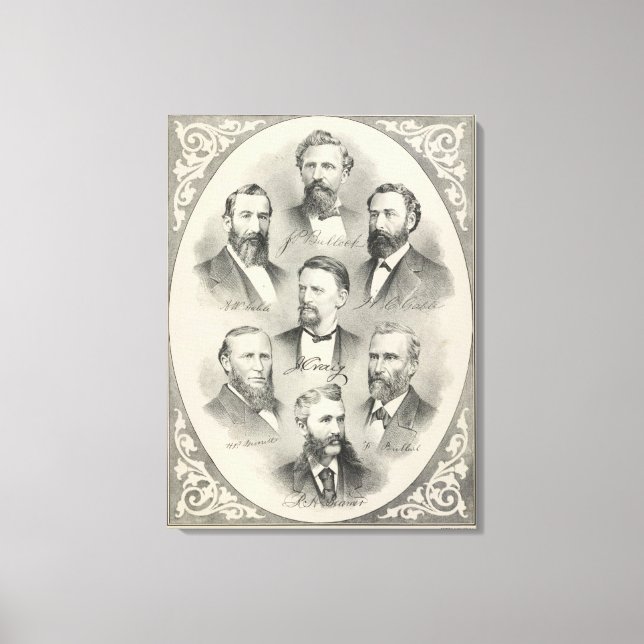 Yolo County lithographed porträtt Canvastryck (Framsida)