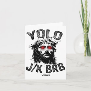 Yolo Jk Brb Jesu Uppståndelse Kristna Roligt Påsk Kort
