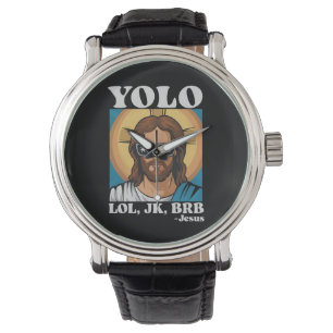 YOLO LOL JK BRB Jesus Roligt Påsk Armbandsur