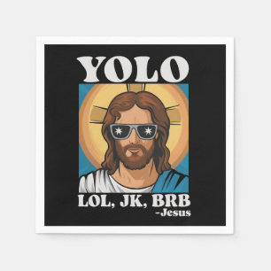 YOLO LOL JK BRB Jesus Roligt Påsk Pappersservett