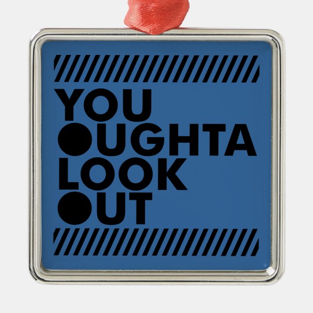 YOLO med varnar Julgransprydnad Metall (Framsidan)