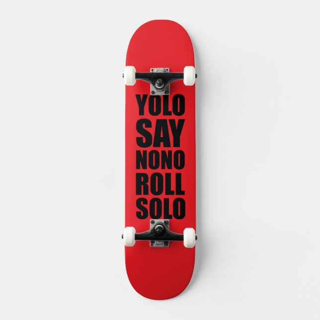 YOLO rulle solo Old School Skateboard Bräda 21,6 Cm (Framsida)