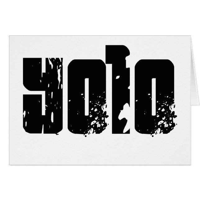 Yolo - T-Shirt Hälsningskort (Framsidan Horizontal)
