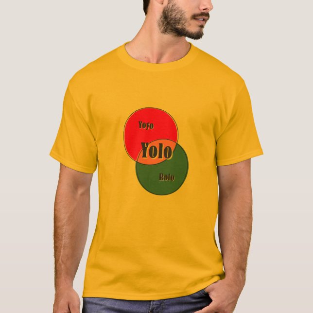 Yolo Yoyo Rolo venn-diagram T Shirt (Framsida)