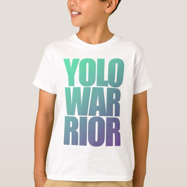 YOLOWARRIOR - Purquoise brev Tee Shirt (Framsida)