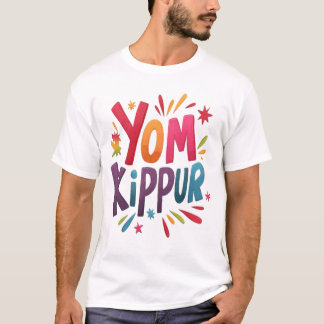 Yom Kippur 2025 Tröja - Färgrik typografi judisk