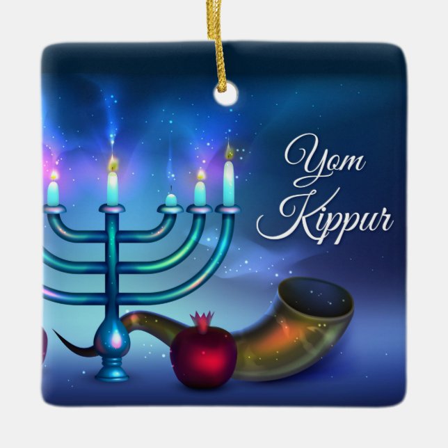 Yom Kippur Ceramic Ornament (Framsida)