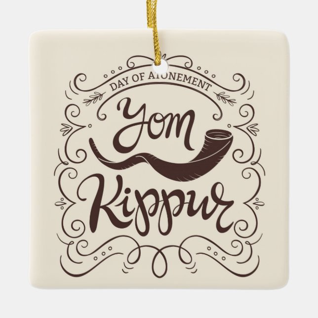 Yom Kippur Ceramic Ornament (Framsida)