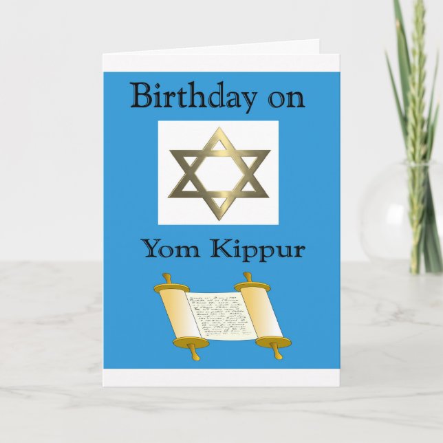 Yom Kippur födelsedag Kort (Framsida)