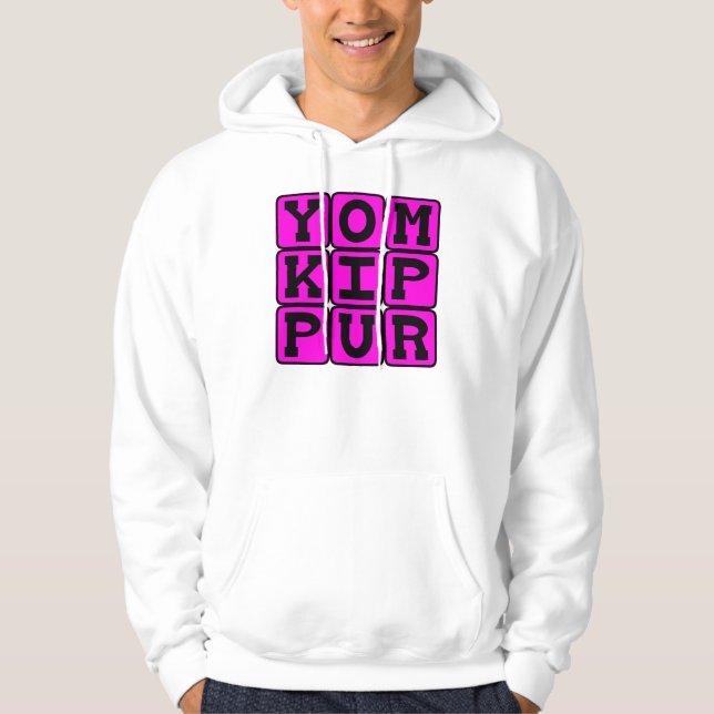 Yom Kippur, Försoningsdagen Sweatshirt Med Luva (Framsida)